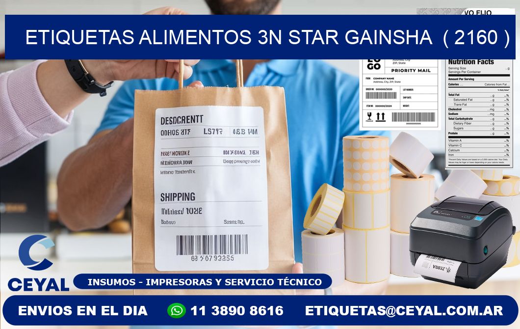 etiquetas alimentos 3n star gainsha  ( 2160 )