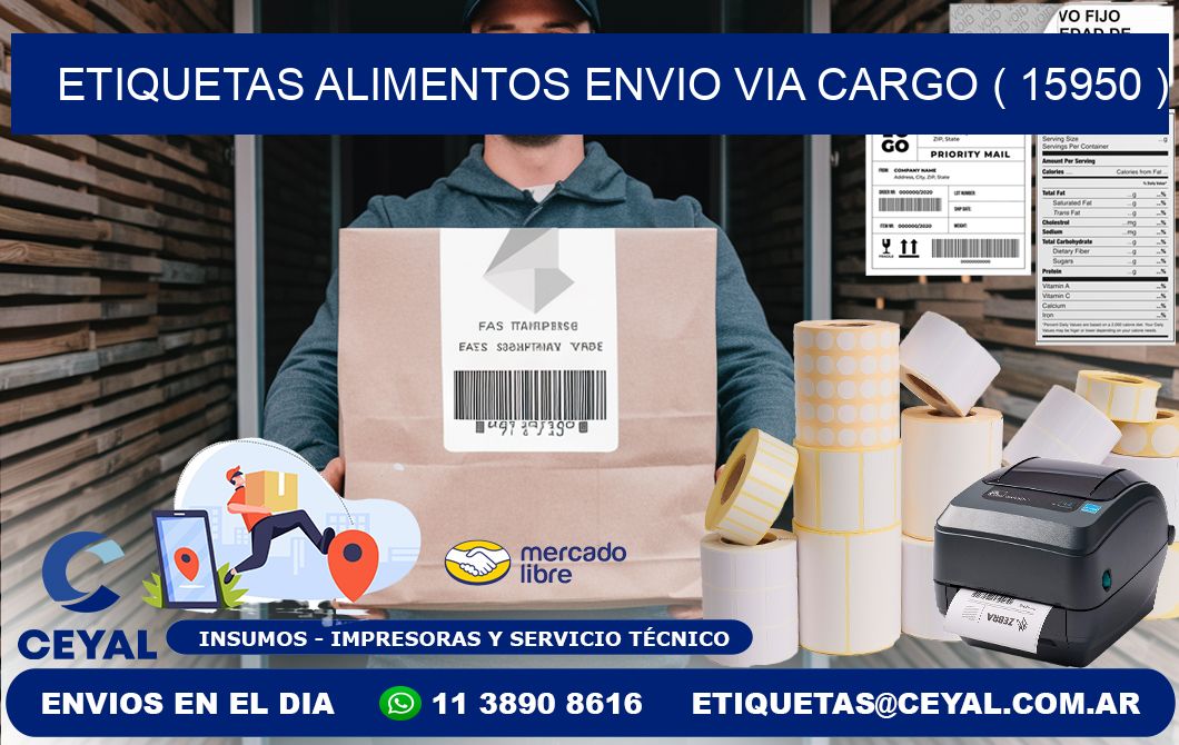 etiquetas alimentos envio via cargo ( 15950 )