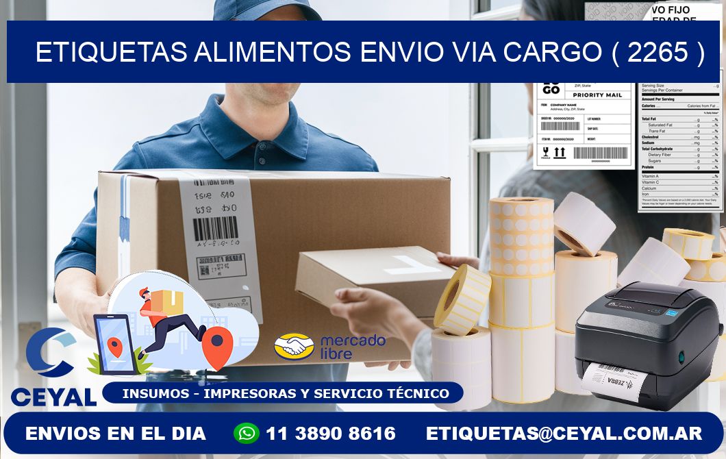 etiquetas alimentos envio via cargo ( 2265 )