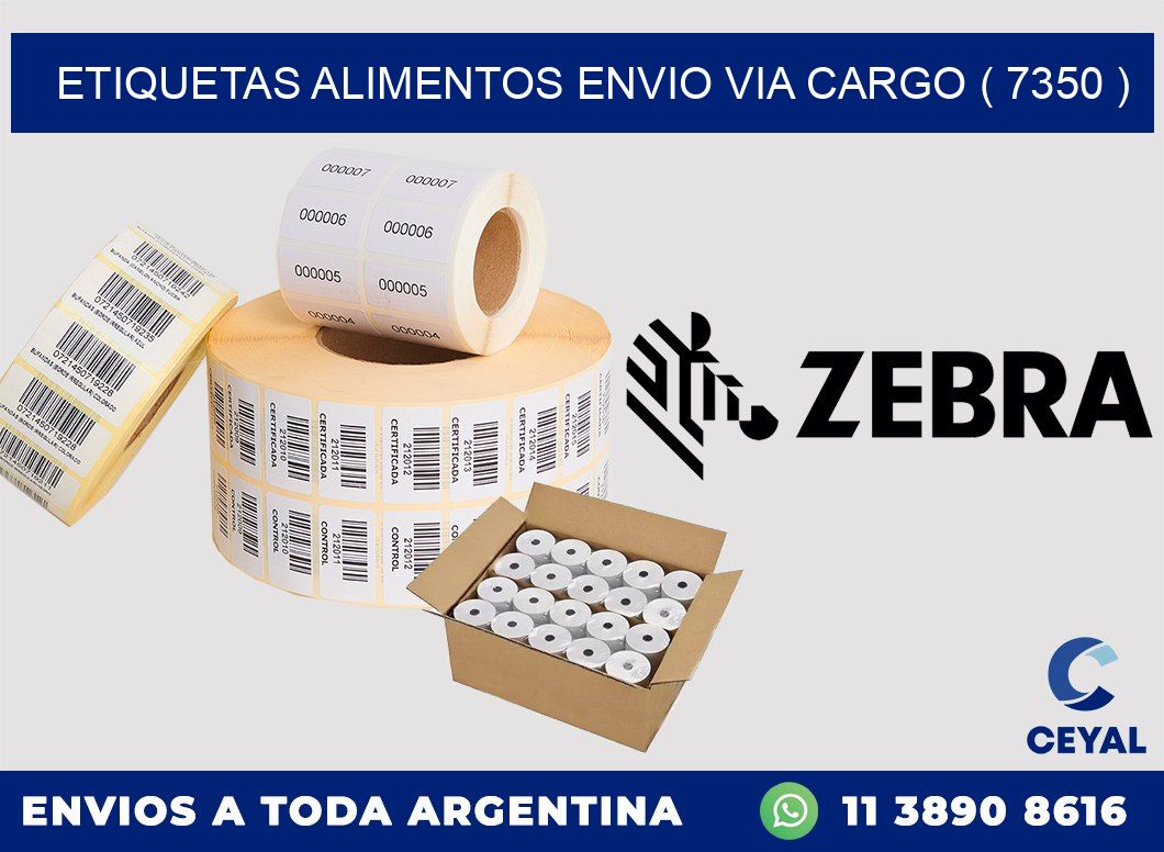etiquetas alimentos envio via cargo ( 7350 )