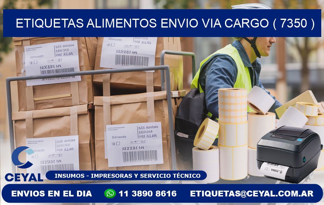 etiquetas alimentos envio via cargo ( 7350 )