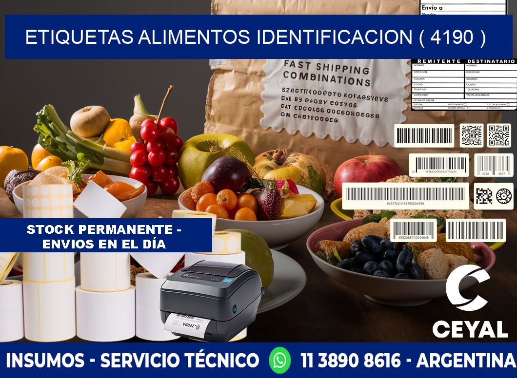 etiquetas alimentos identificacion ( 4190 )