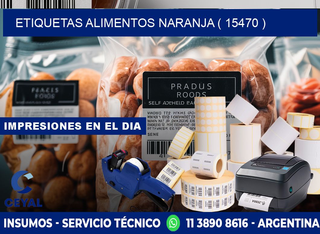etiquetas alimentos naranja ( 15470 )