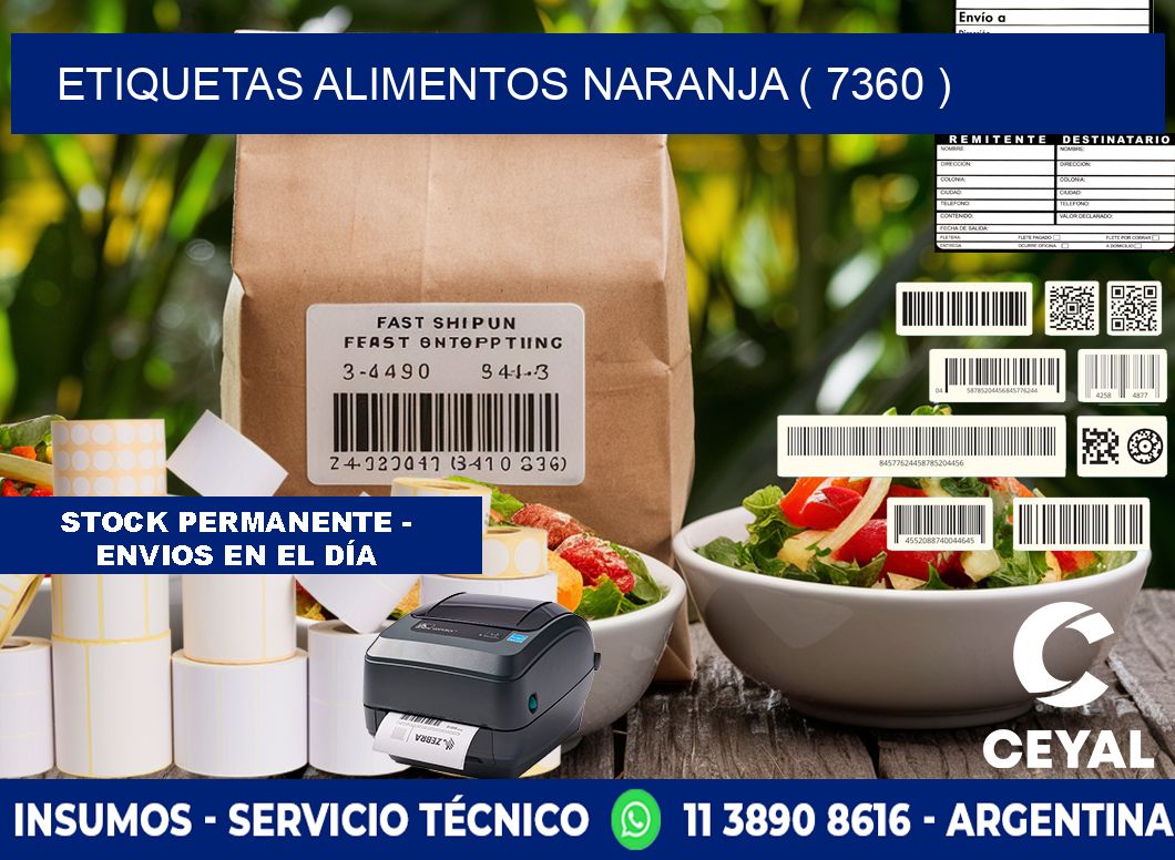 etiquetas alimentos naranja ( 7360 )