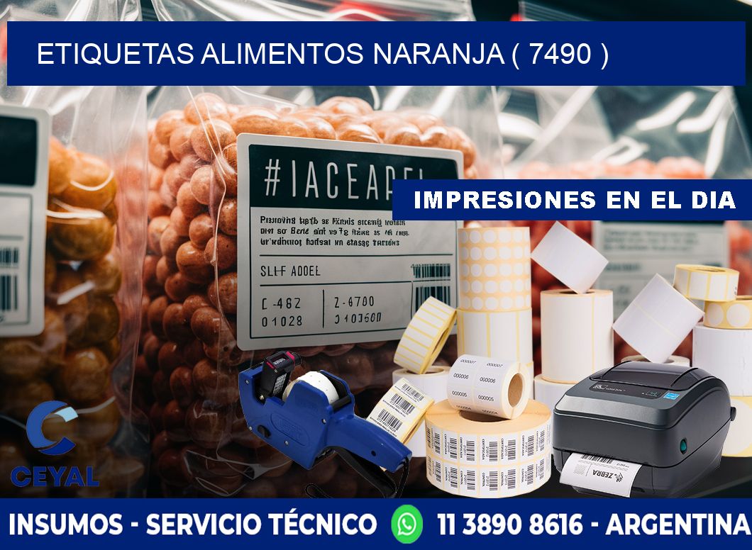 etiquetas alimentos naranja ( 7490 )