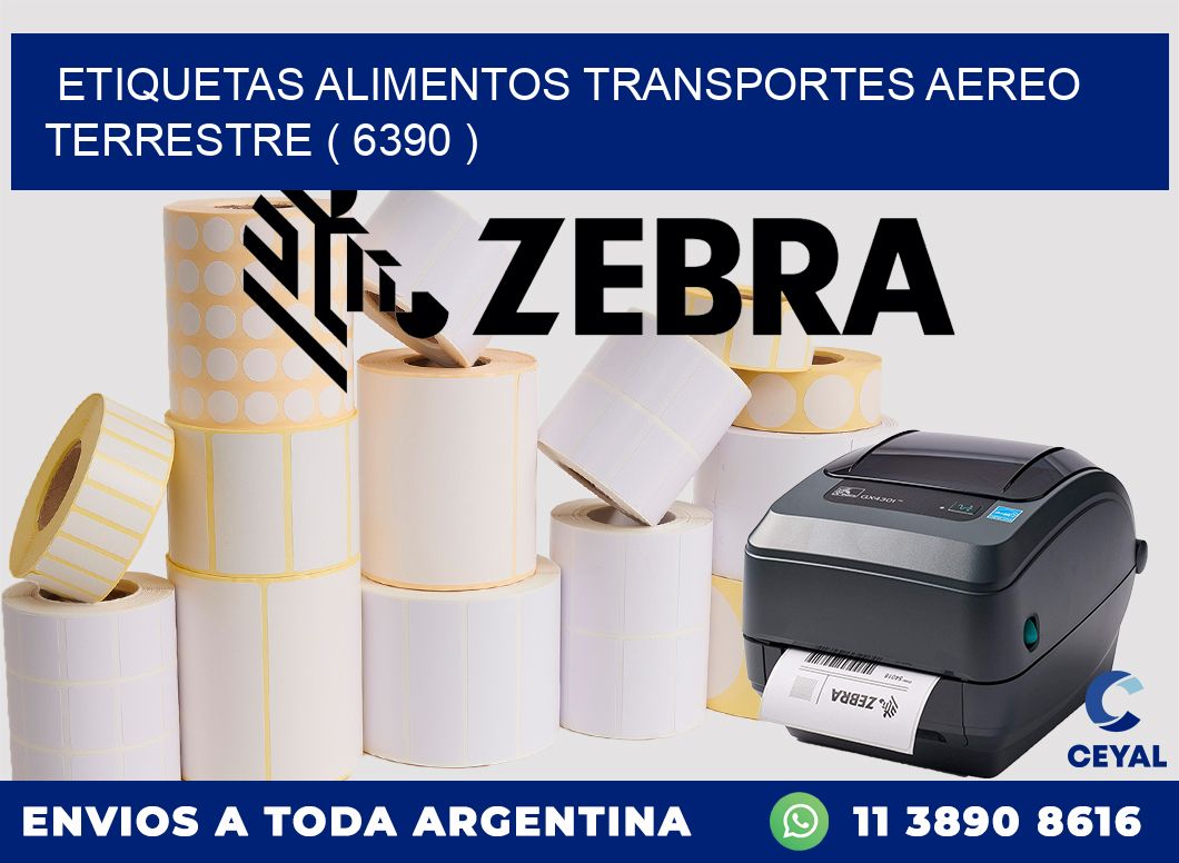 etiquetas alimentos transportes aereo terrestre ( 6390 )