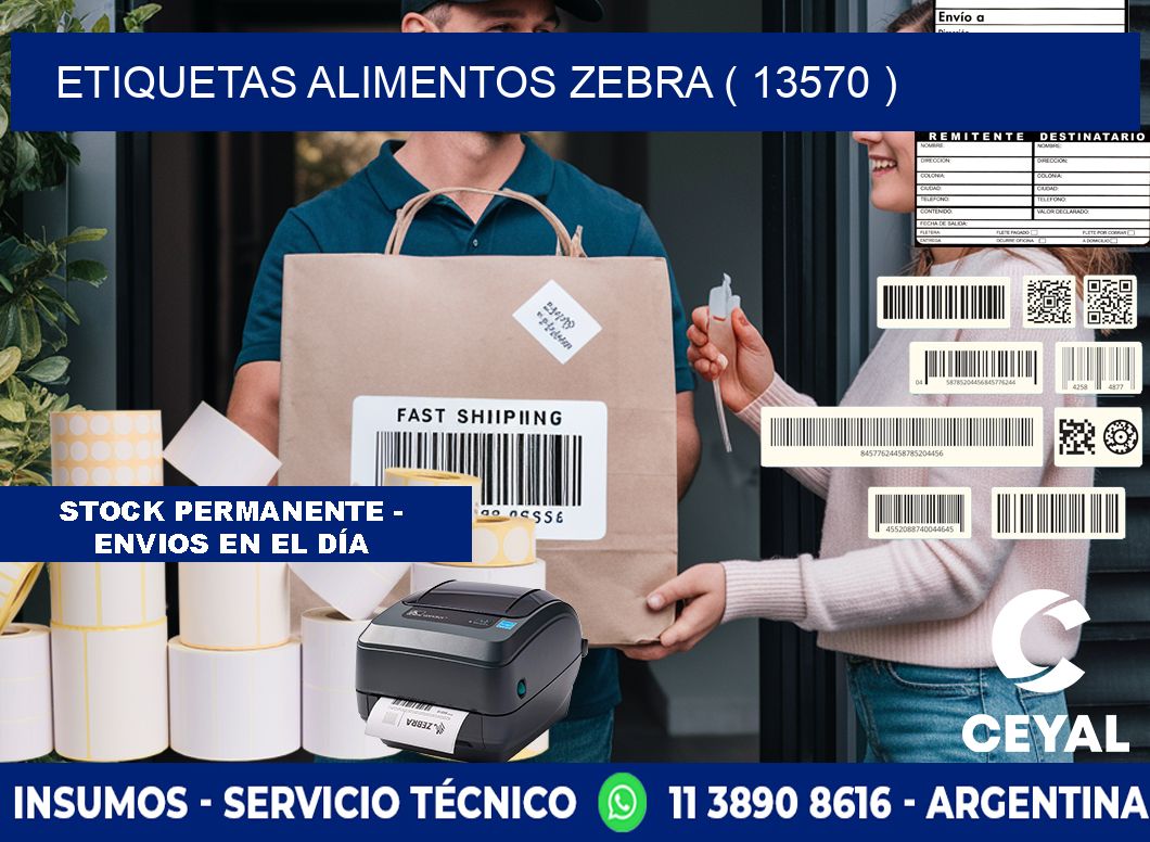 etiquetas alimentos zebra ( 13570 )