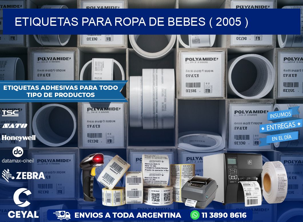 etiquetas para ropa de bebes ( 2005 )