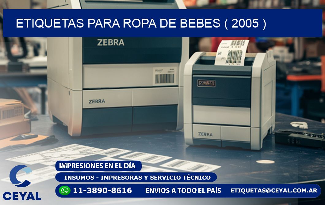 etiquetas para ropa de bebes ( 2005 )