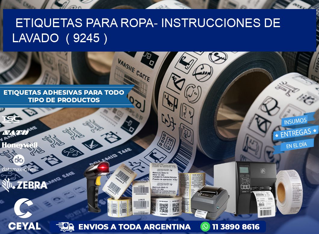 etiquetas para ropa- instrucciones de lavado  ( 9245 )