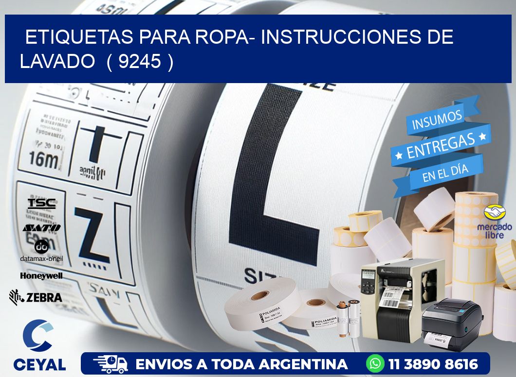 etiquetas para ropa- instrucciones de lavado  ( 9245 )