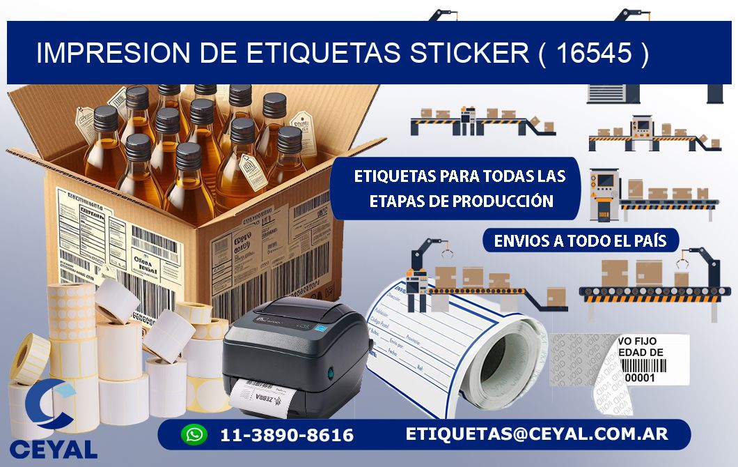 impresion de etiquetas sticker ( 16545 )