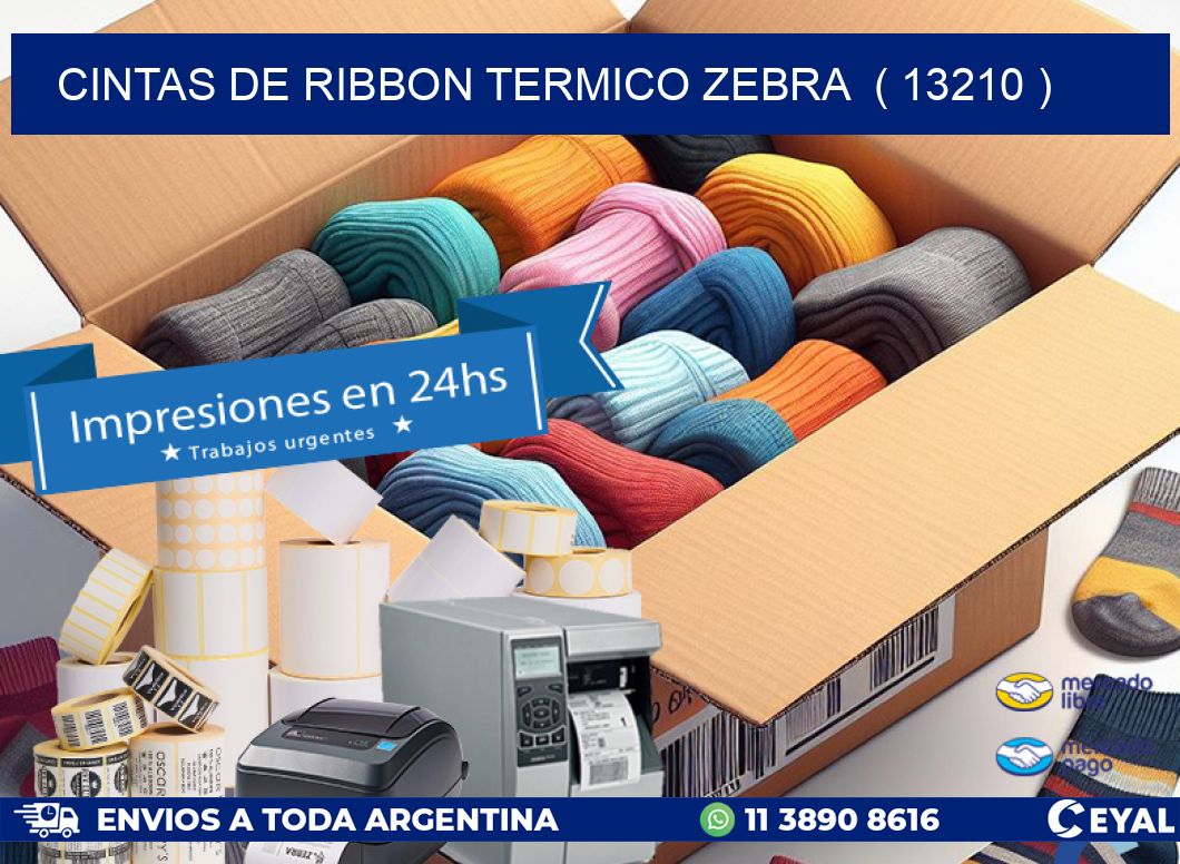 CINTAS DE RIBBON TERMICO ZEBRA  ( 13210 )