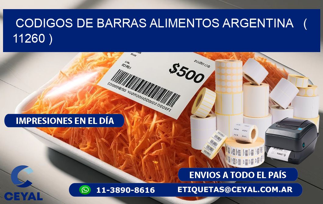 CODIGOS DE BARRAS ALIMENTOS ARGENTINA   ( 11260 )