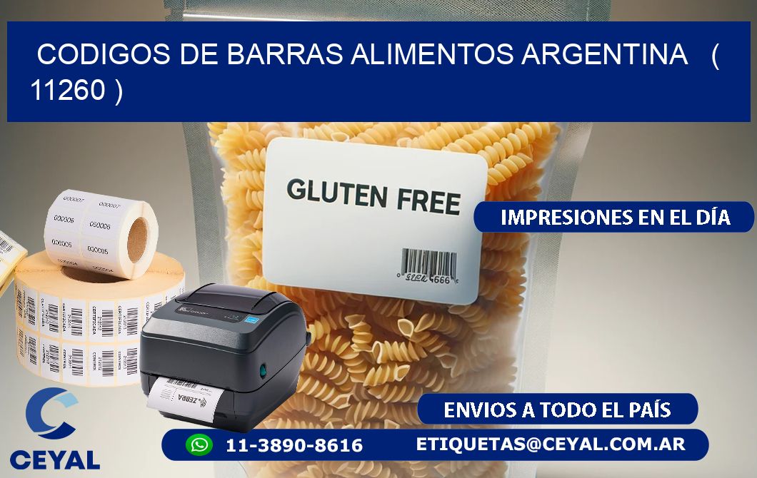 CODIGOS DE BARRAS ALIMENTOS ARGENTINA   ( 11260 )