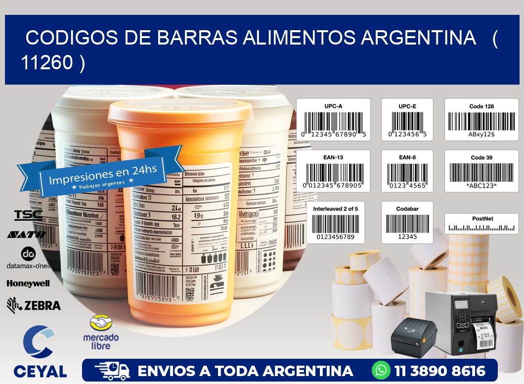 CODIGOS DE BARRAS ALIMENTOS ARGENTINA   ( 11260 )
