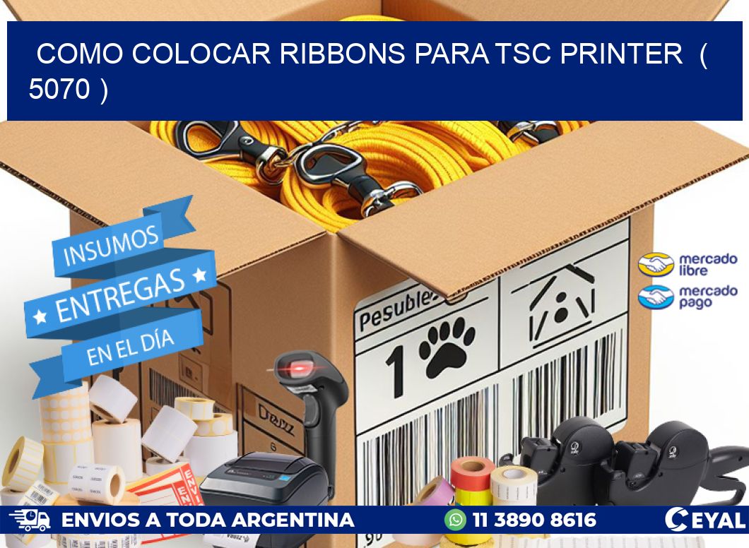 COMO COLOCAR RIBBONS PARA TSC PRINTER  ( 5070 )