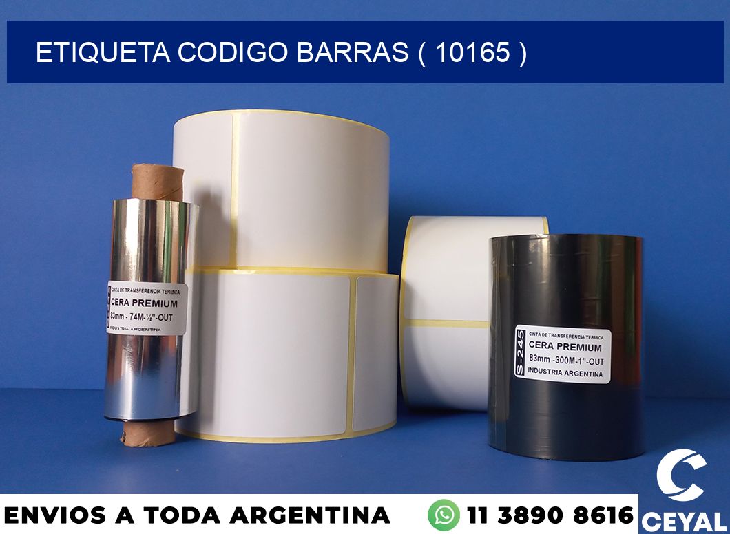 ETIQUETA CODIGO BARRAS ( 10165 )