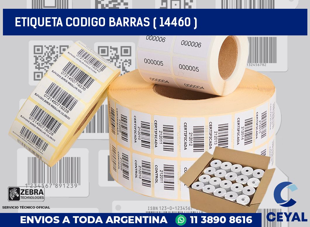 ETIQUETA CODIGO BARRAS ( 14460 )