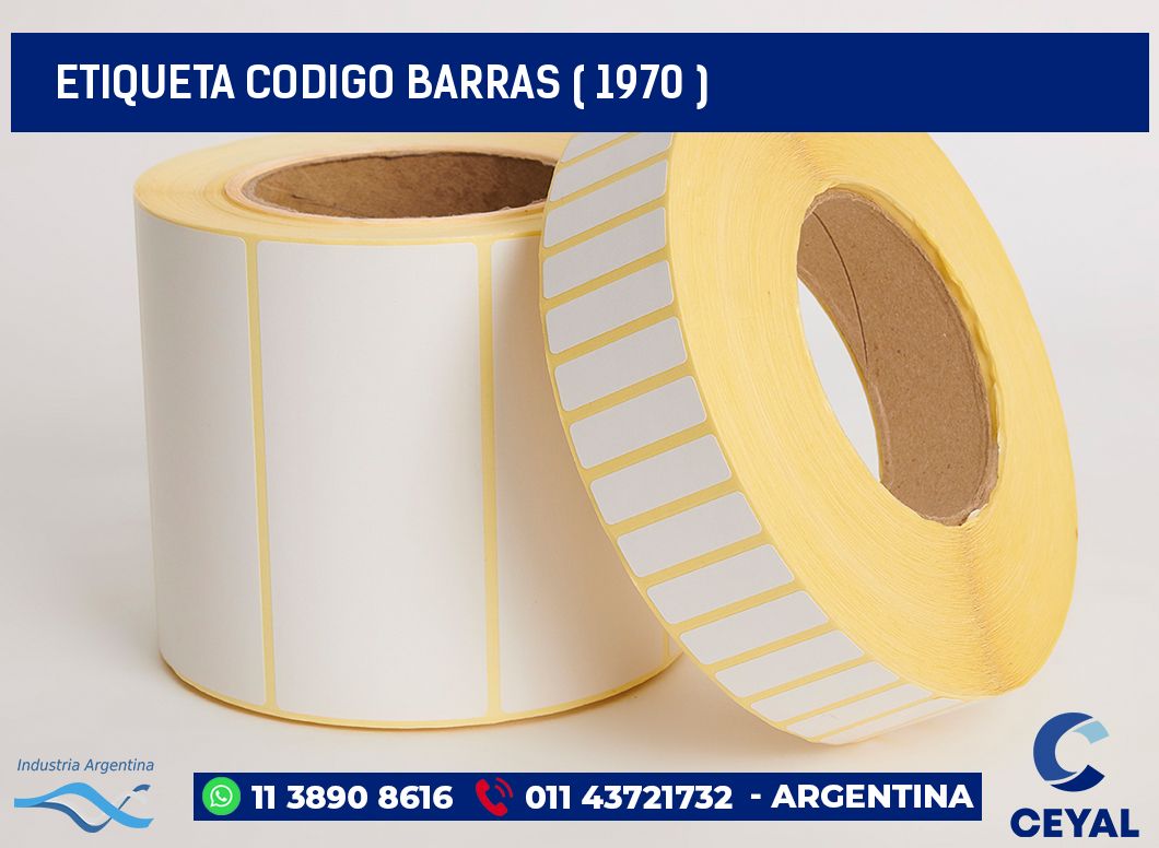 ETIQUETA CODIGO BARRAS ( 1970 )