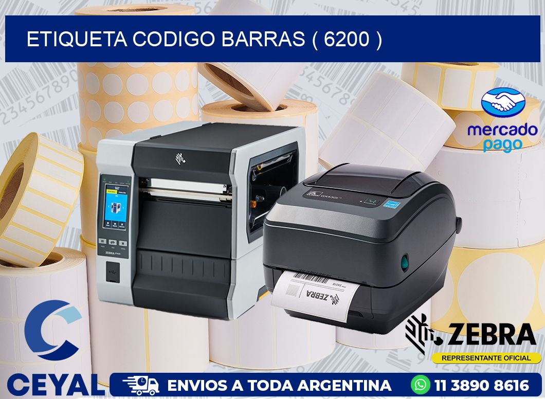 ETIQUETA CODIGO BARRAS ( 6200 )
