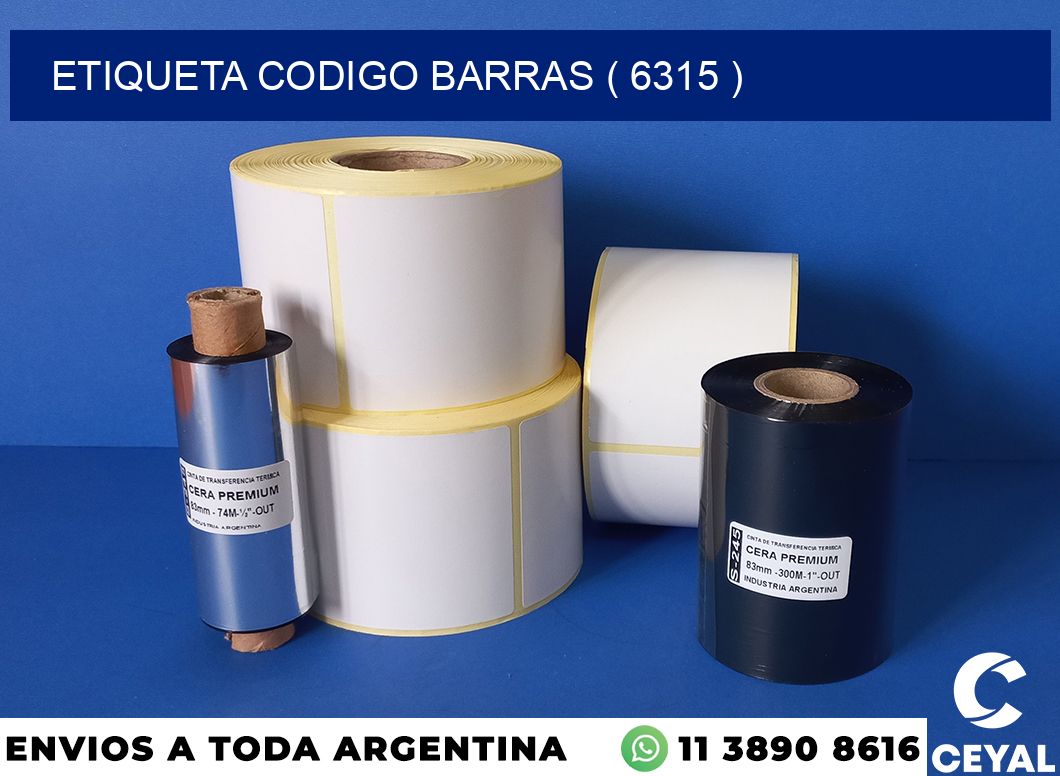 ETIQUETA CODIGO BARRAS ( 6315 )