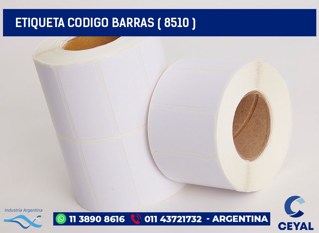 ETIQUETA CODIGO BARRAS ( 8510 )