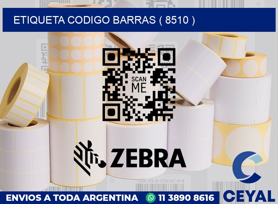 ETIQUETA CODIGO BARRAS ( 8510 )