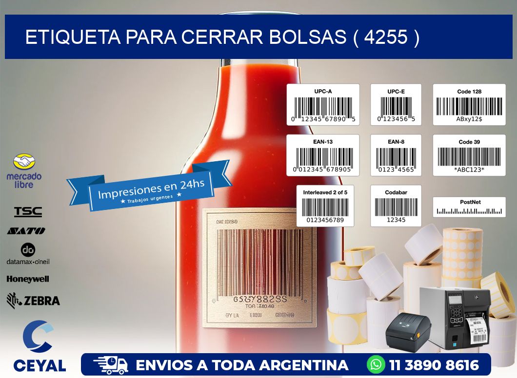 ETIQUETA PARA CERRAR BOLSAS ( 4255 )