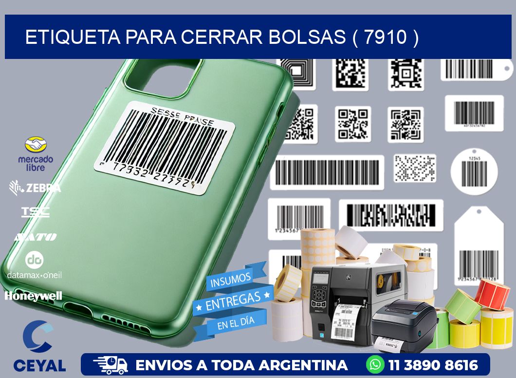 ETIQUETA PARA CERRAR BOLSAS ( 7910 )