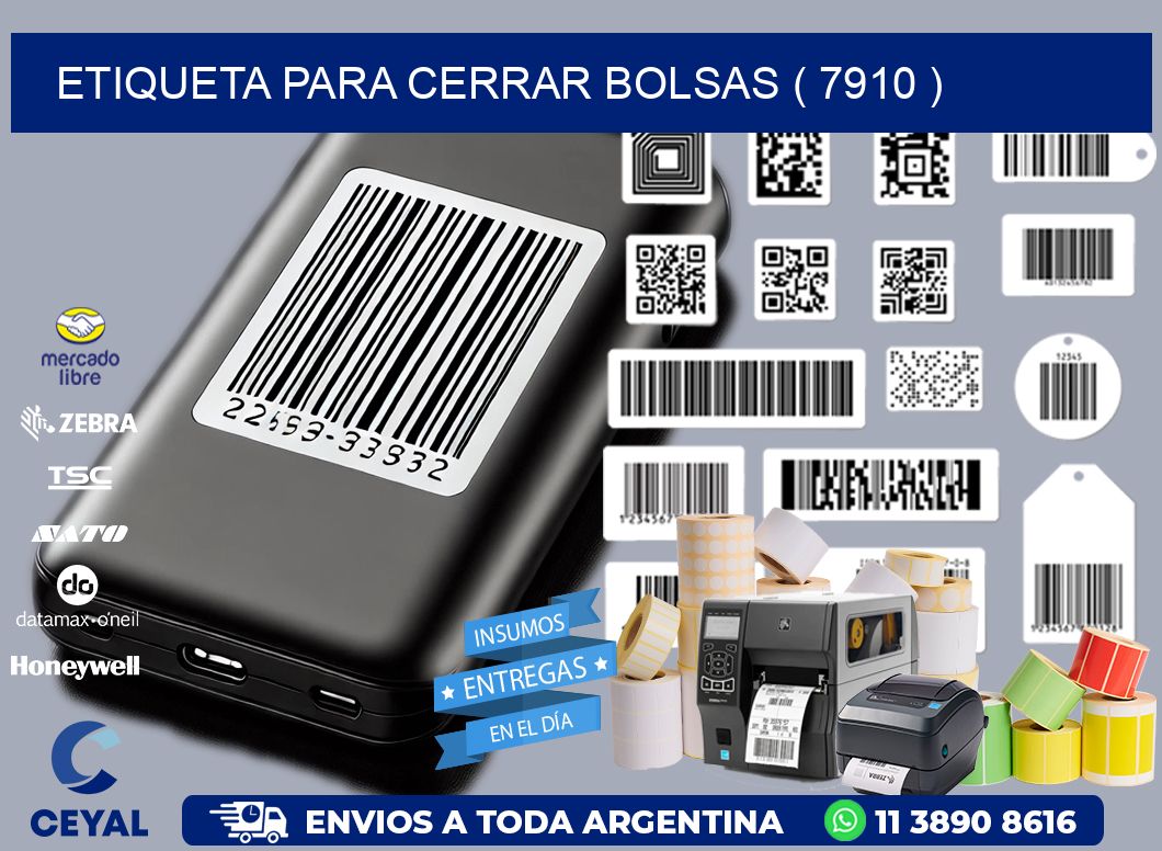 ETIQUETA PARA CERRAR BOLSAS ( 7910 )