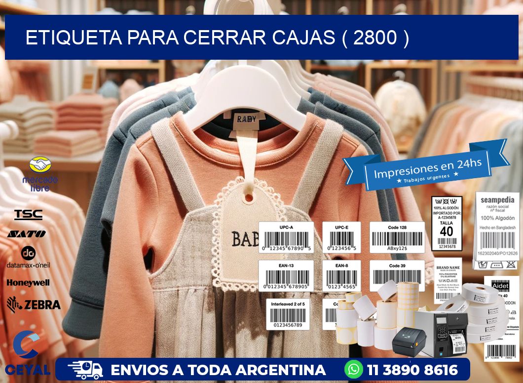 ETIQUETA PARA CERRAR CAJAS ( 2800 )