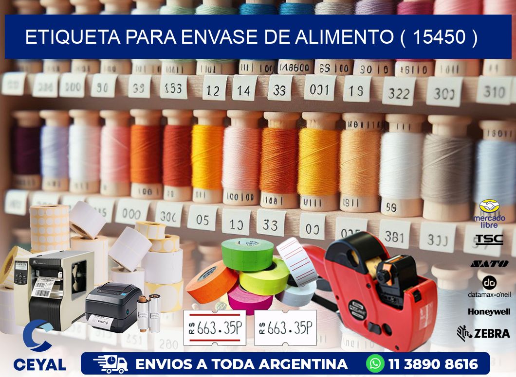 ETIQUETA PARA ENVASE DE ALIMENTO ( 15450 )