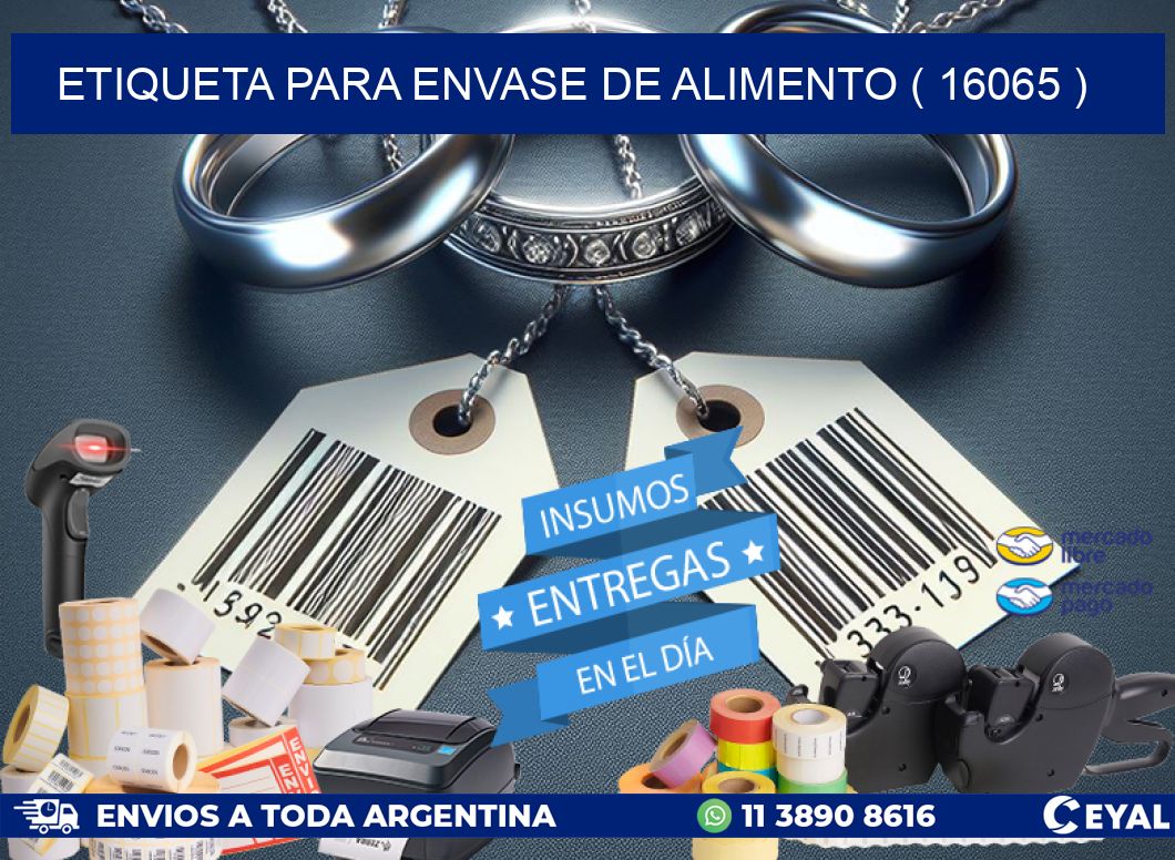 ETIQUETA PARA ENVASE DE ALIMENTO ( 16065 )