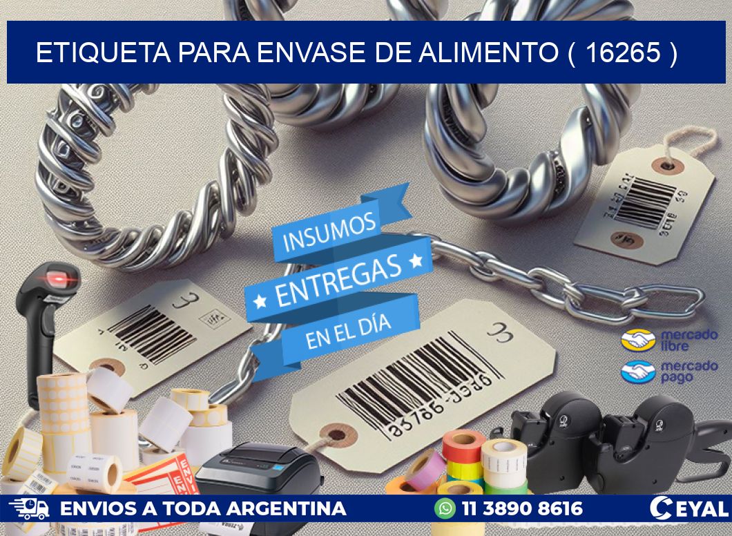 ETIQUETA PARA ENVASE DE ALIMENTO ( 16265 )