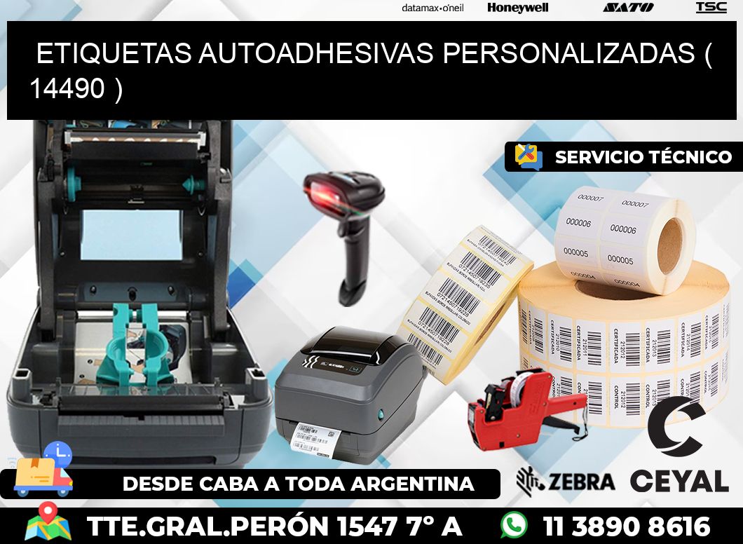 ETIQUETAS AUTOADHESIVAS PERSONALIZADAS ( 14490 )