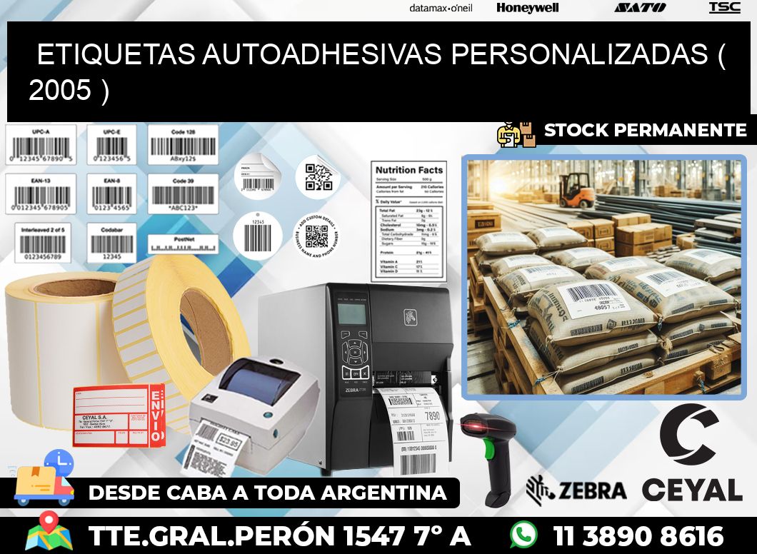 ETIQUETAS AUTOADHESIVAS PERSONALIZADAS ( 2005 )