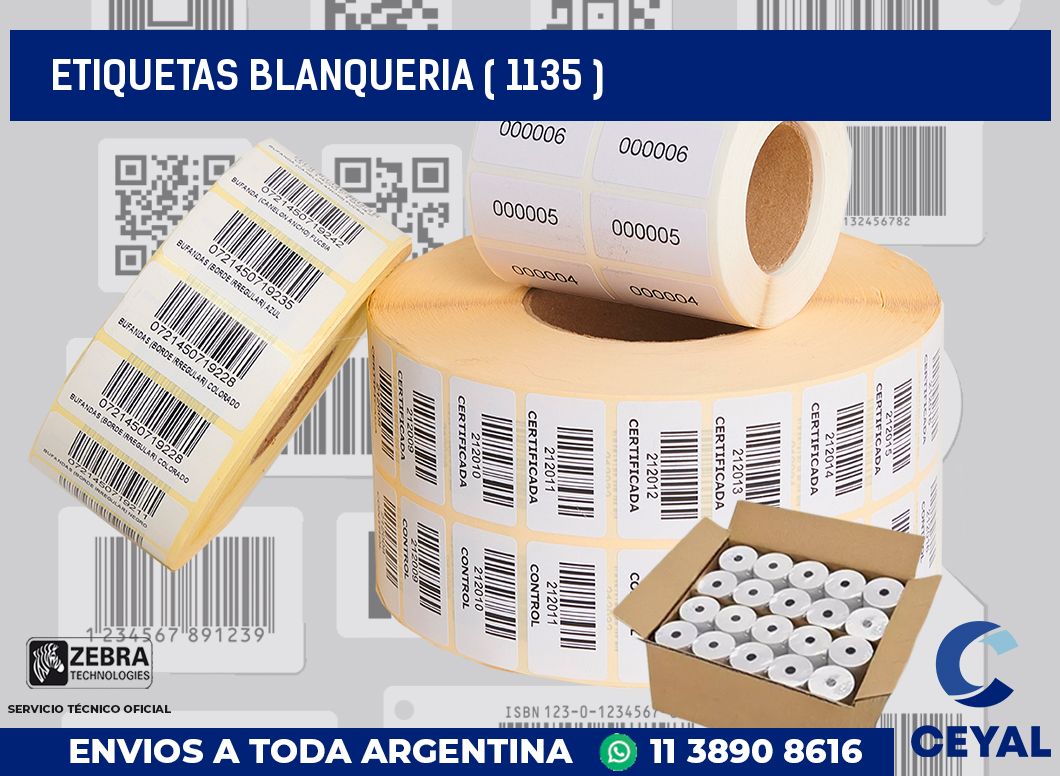 ETIQUETAS BLANQUERIA ( 1135 )