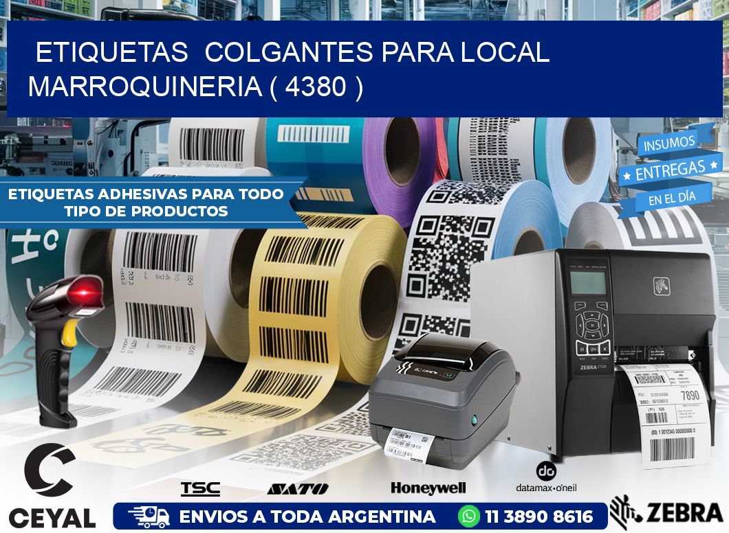 ETIQUETAS  COLGANTES PARA LOCAL MARROQUINERIA ( 4380 )