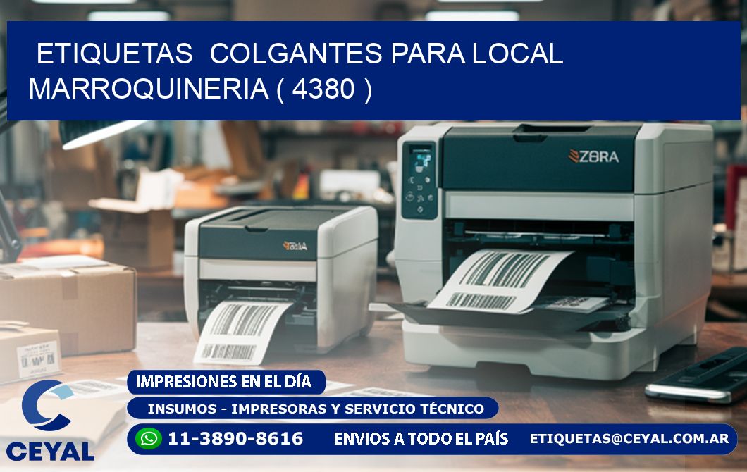 ETIQUETAS  COLGANTES PARA LOCAL MARROQUINERIA ( 4380 )