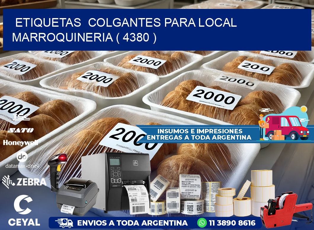 ETIQUETAS  COLGANTES PARA LOCAL MARROQUINERIA ( 4380 )