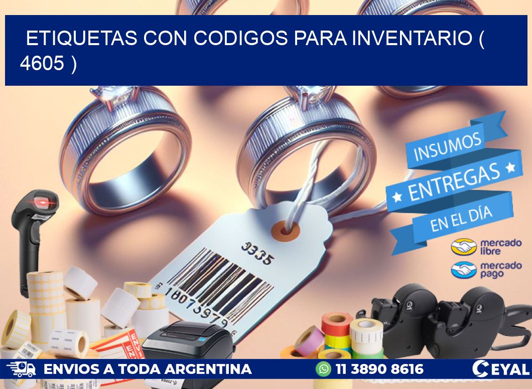 ETIQUETAS CON CODIGOS PARA INVENTARIO ( 4605 )