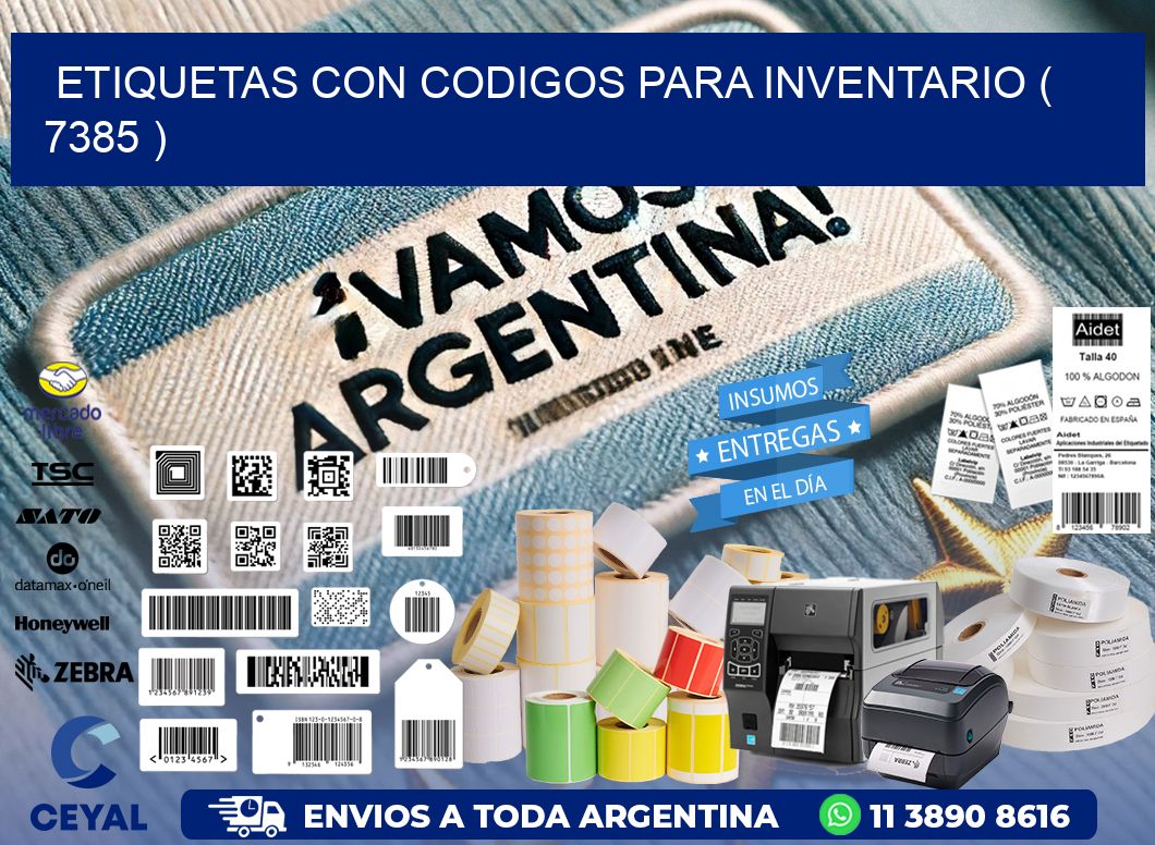ETIQUETAS CON CODIGOS PARA INVENTARIO ( 7385 )