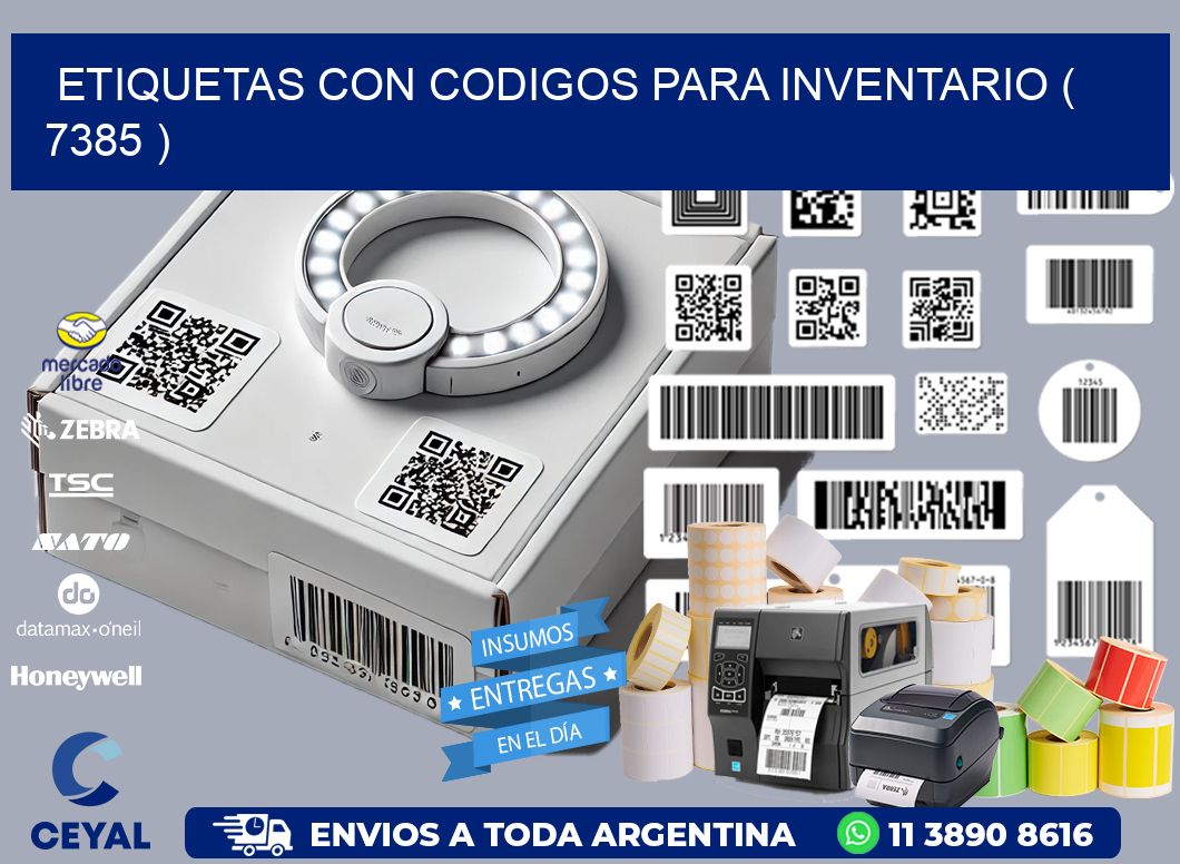 ETIQUETAS CON CODIGOS PARA INVENTARIO ( 7385 )