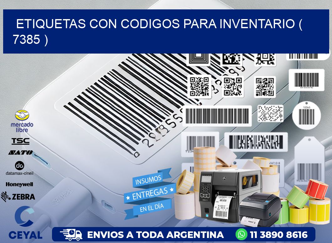 ETIQUETAS CON CODIGOS PARA INVENTARIO ( 7385 )