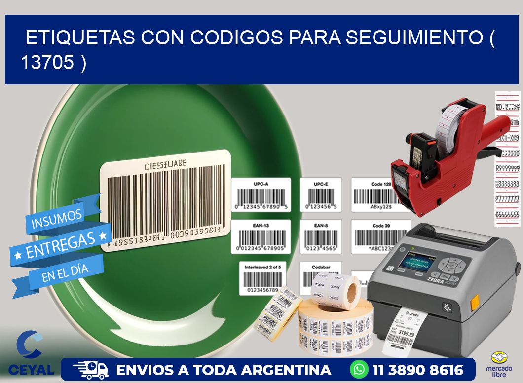 ETIQUETAS CON CODIGOS PARA SEGUIMIENTO ( 13705 )