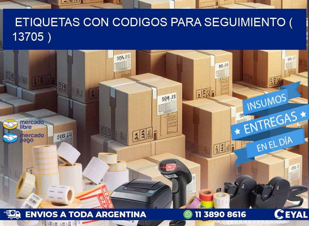 ETIQUETAS CON CODIGOS PARA SEGUIMIENTO ( 13705 )