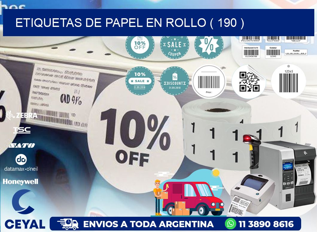 ETIQUETAS DE PAPEL EN ROLLO ( 190 )