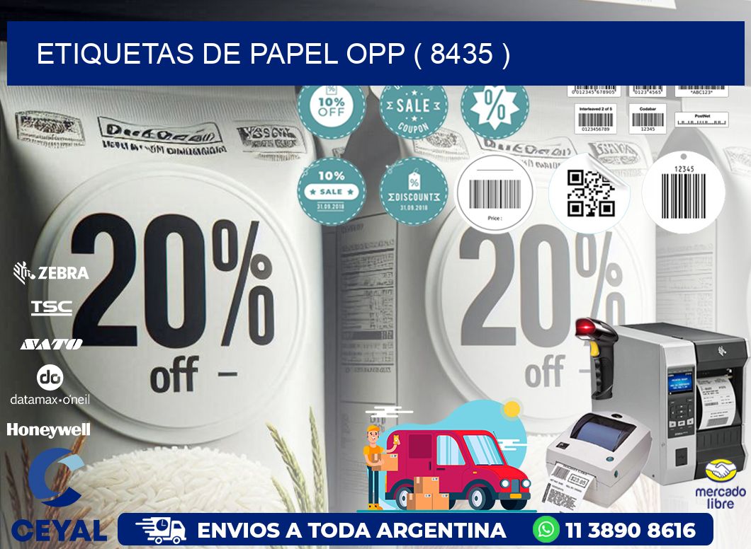 ETIQUETAS DE PAPEL OPP ( 8435 )