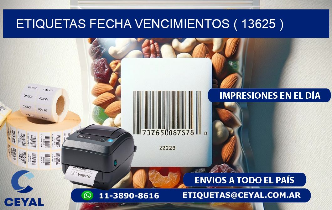 ETIQUETAS FECHA VENCIMIENTOS ( 13625 )